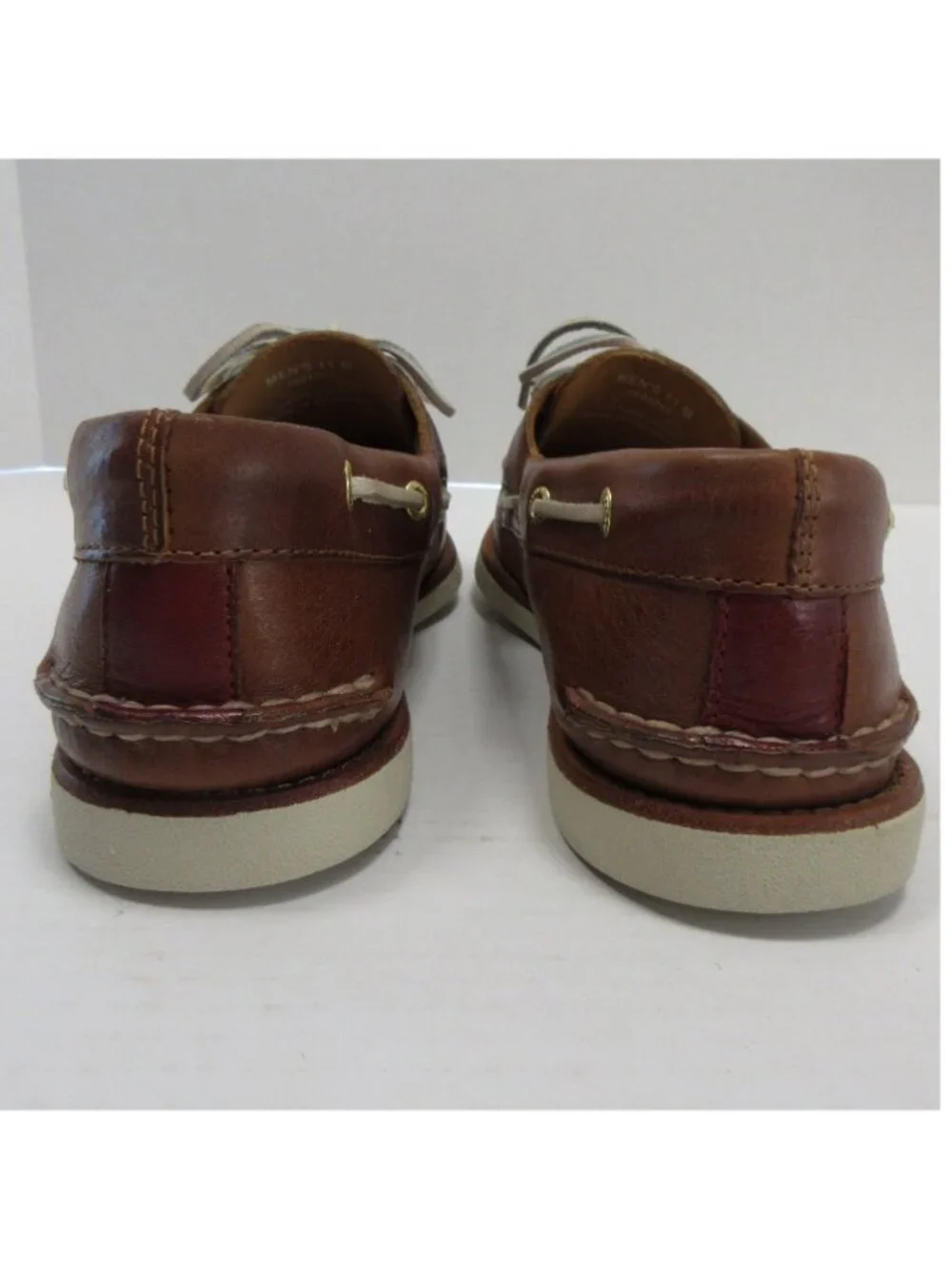 Sperry Top Sider Boat Shoes 11M Gold Cup A/O 2-Eye Leather Slip On NEW